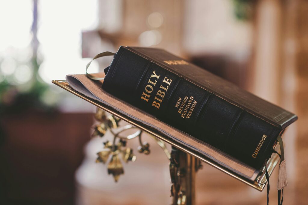 An image of the Holy Bible representing Grace, the way to salvation.