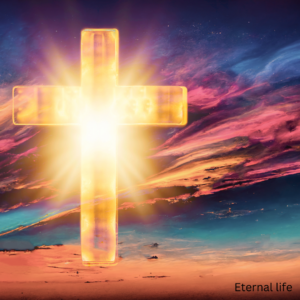 Photo of a cross depicting eternal life