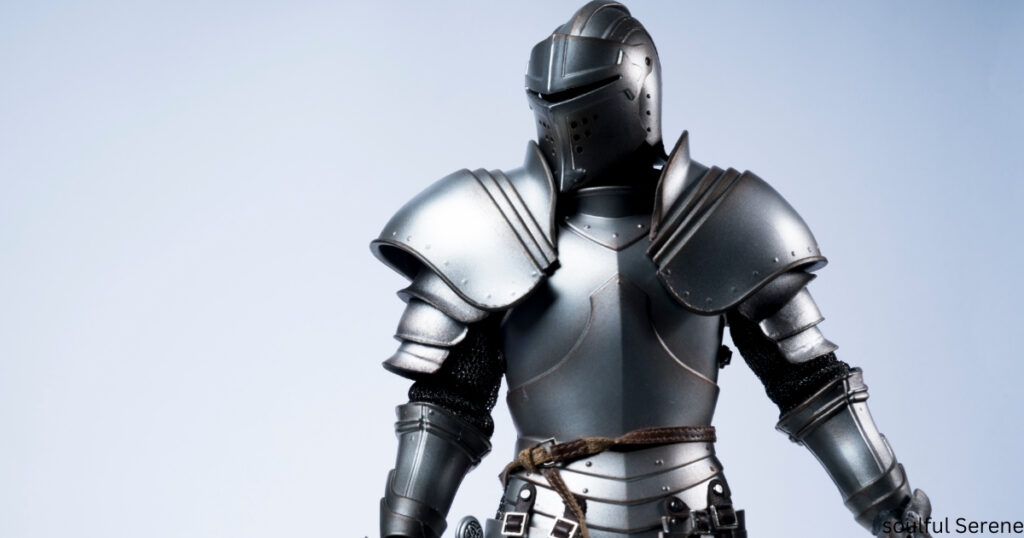 A man in an armor showing how to fight spiritual warfare.