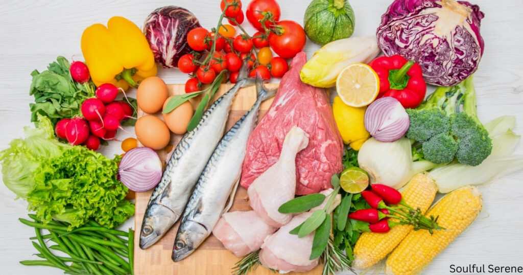 image of fish, lean meat and vegetables for the best diet for schizophrenia